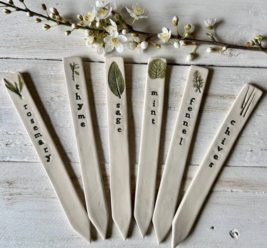April 22nd Pressed Flora Workshop - Garden Markers and/or trinket bowls