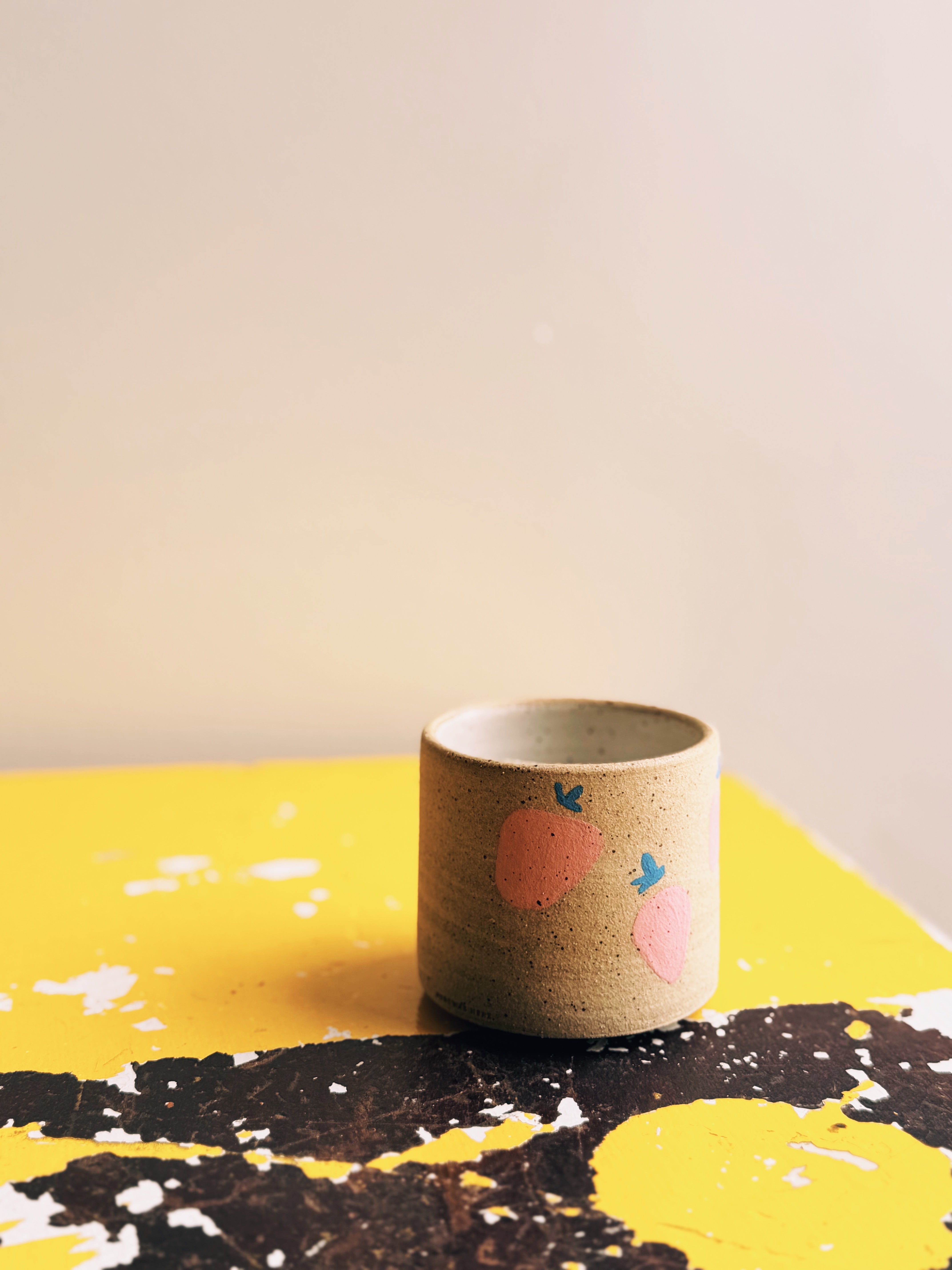 three pink berries cup