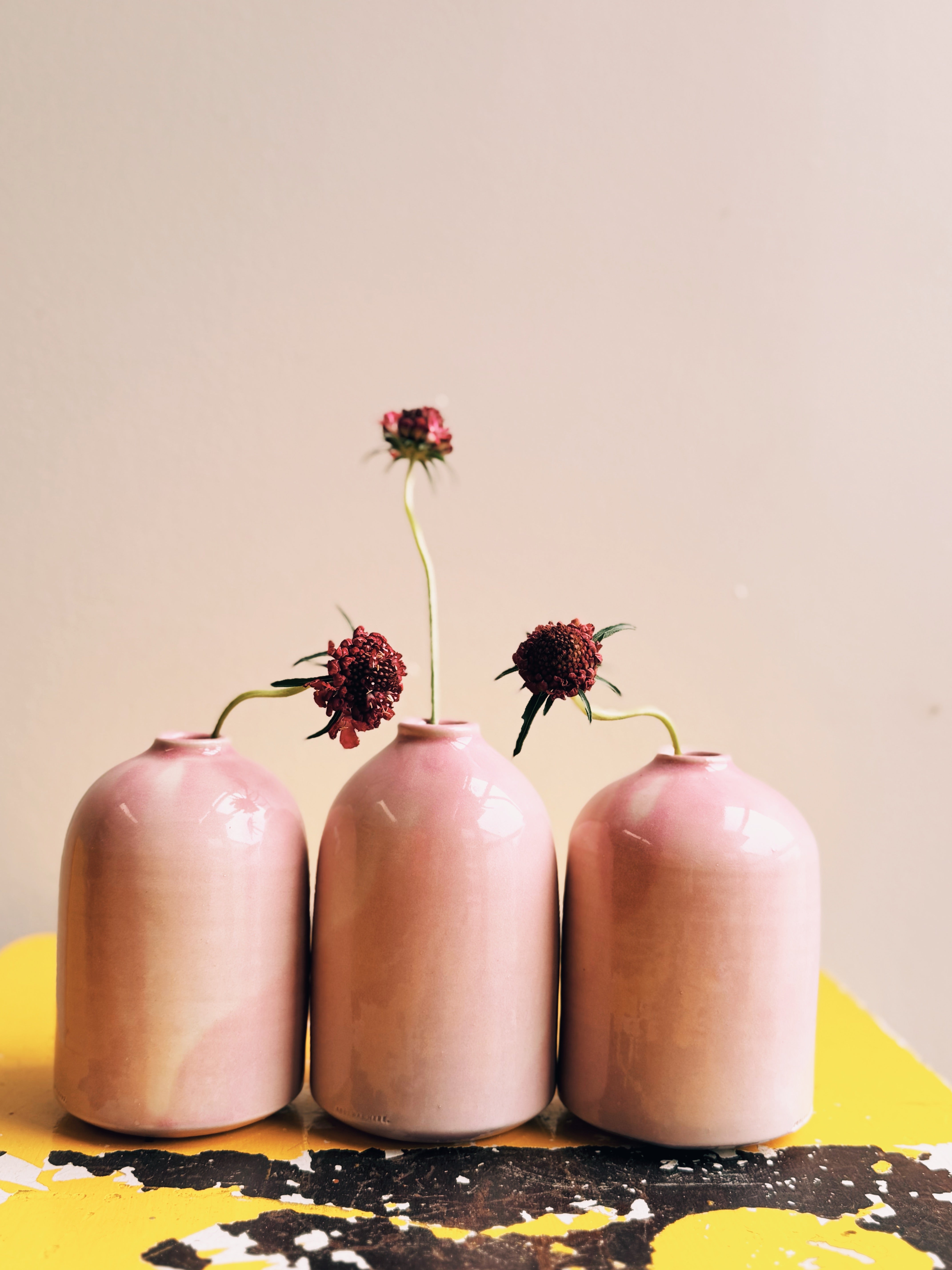 Tall Bud Vase - Dusty Pink