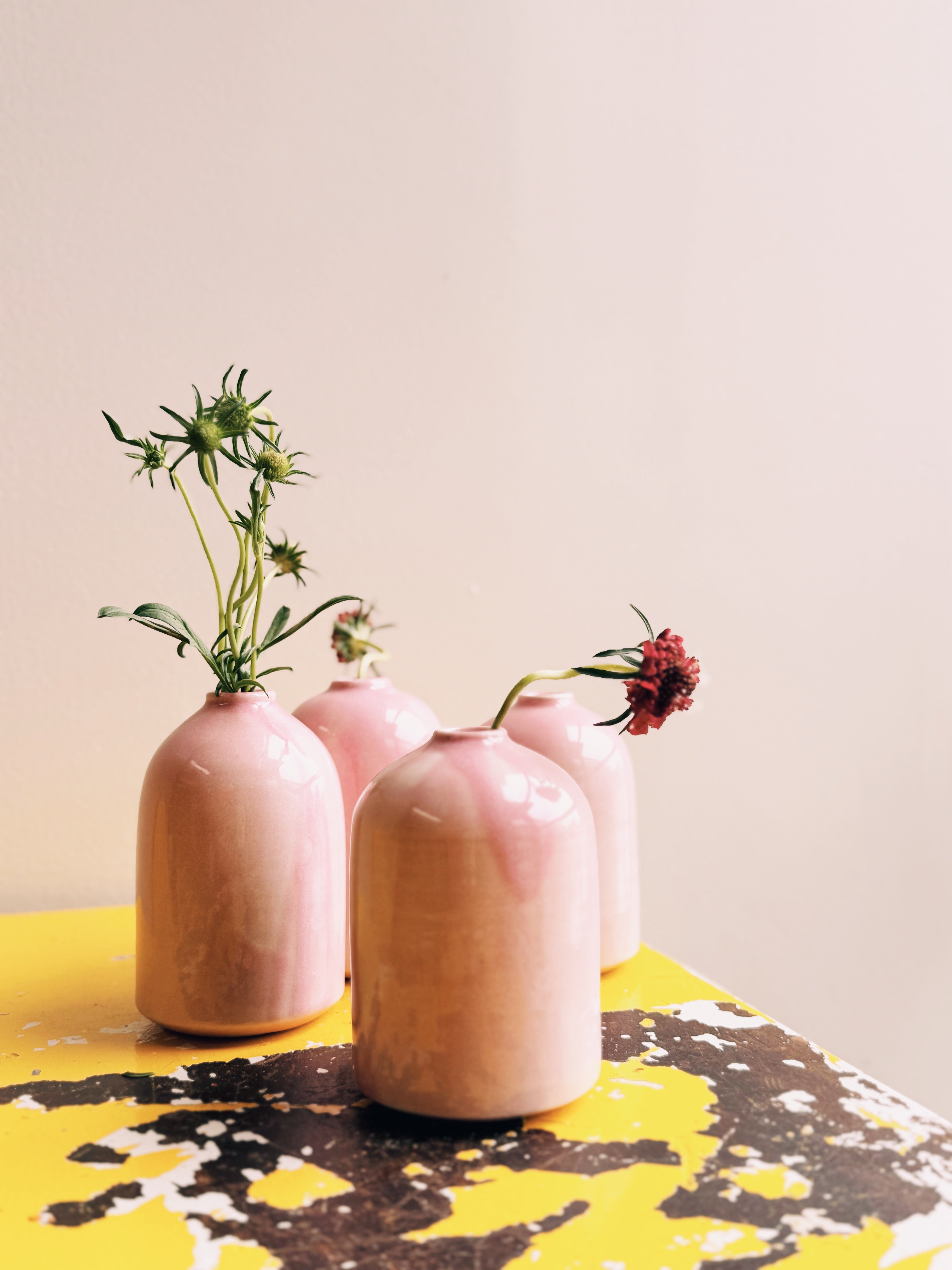 Tall Bud Vase - Dusty Pink