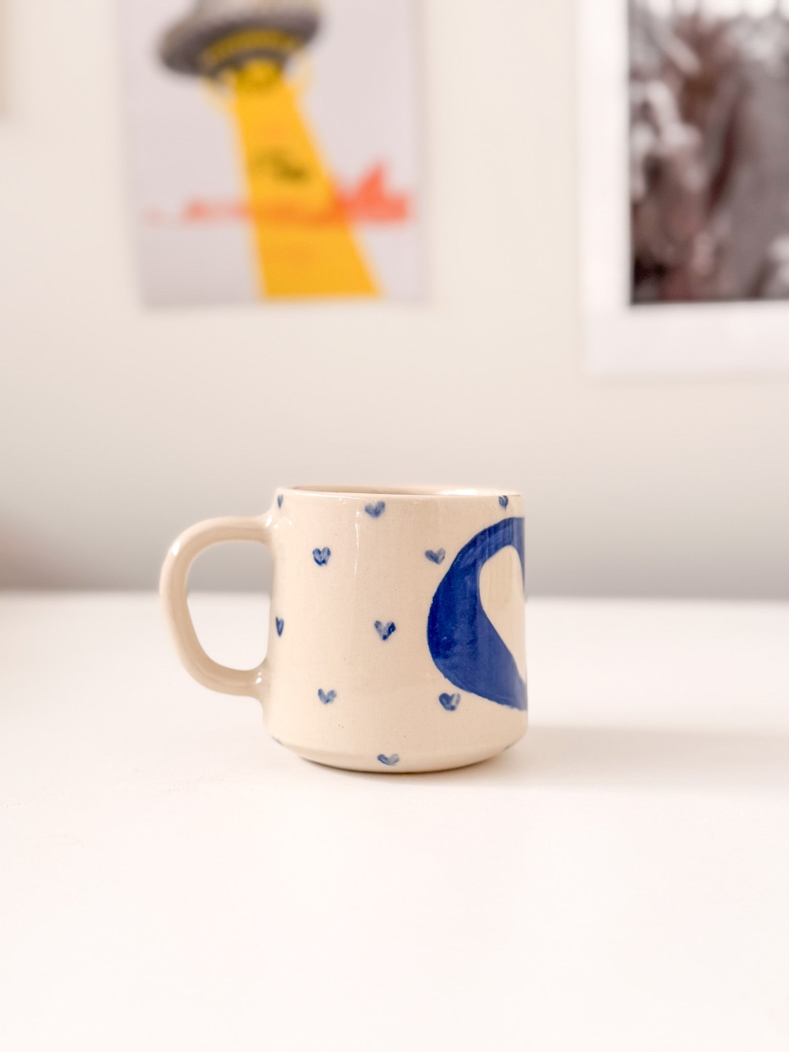 1/1 Indigo + Tiny indigo Heart Mug 12oz