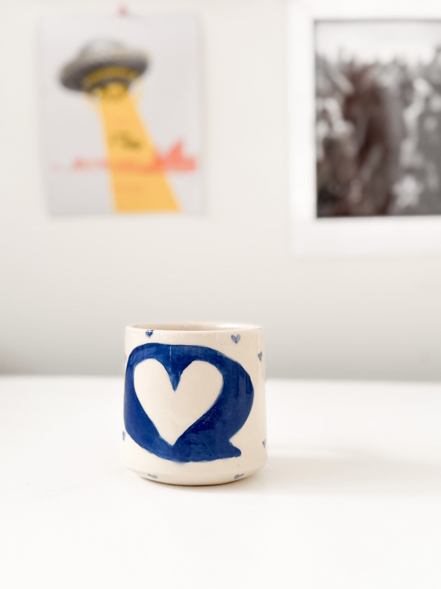 1/1 Indigo + Tiny indigo Heart Mug 12oz