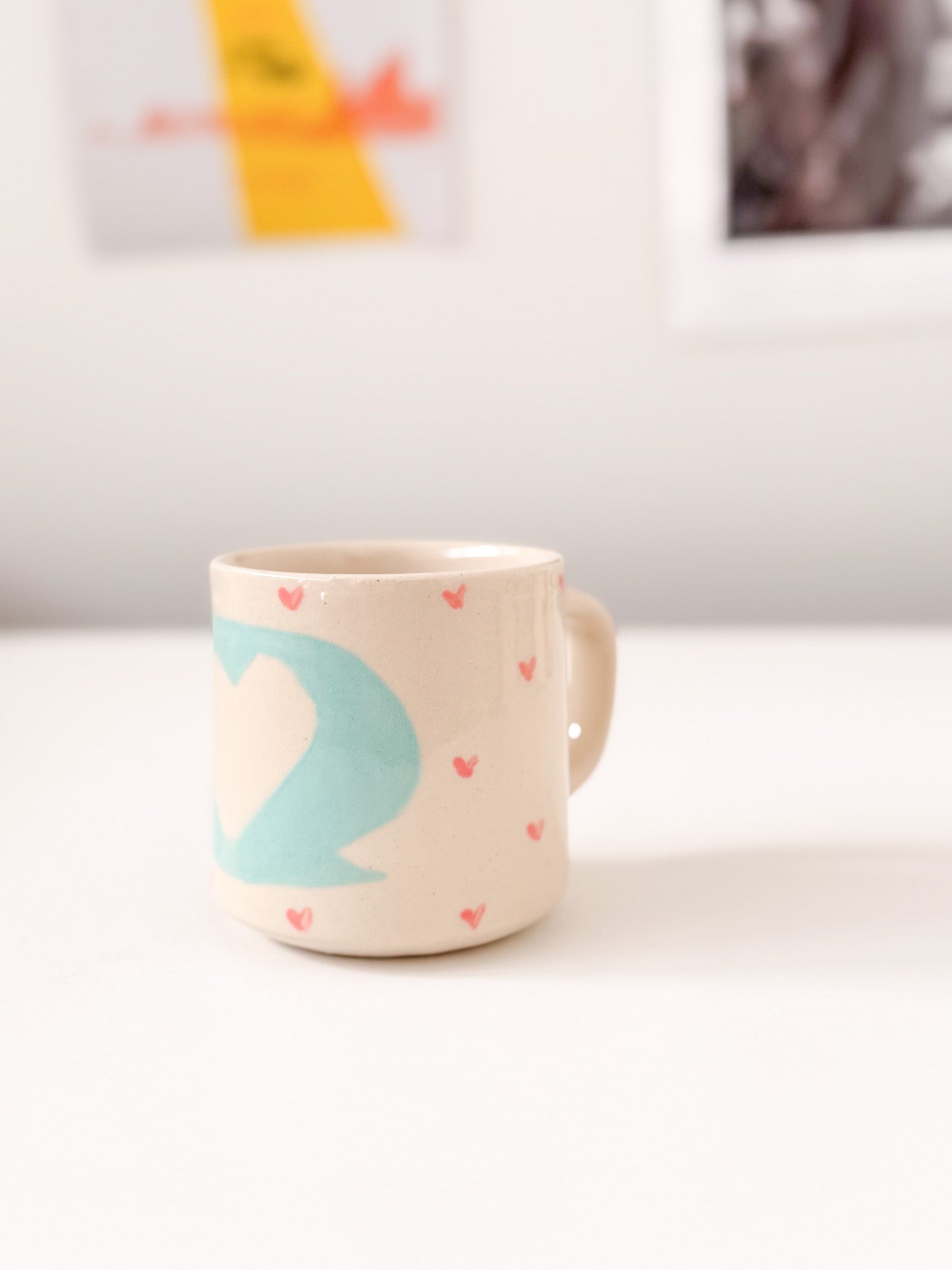1/1 Mint + Tiny Pink Heart Mug 12oz