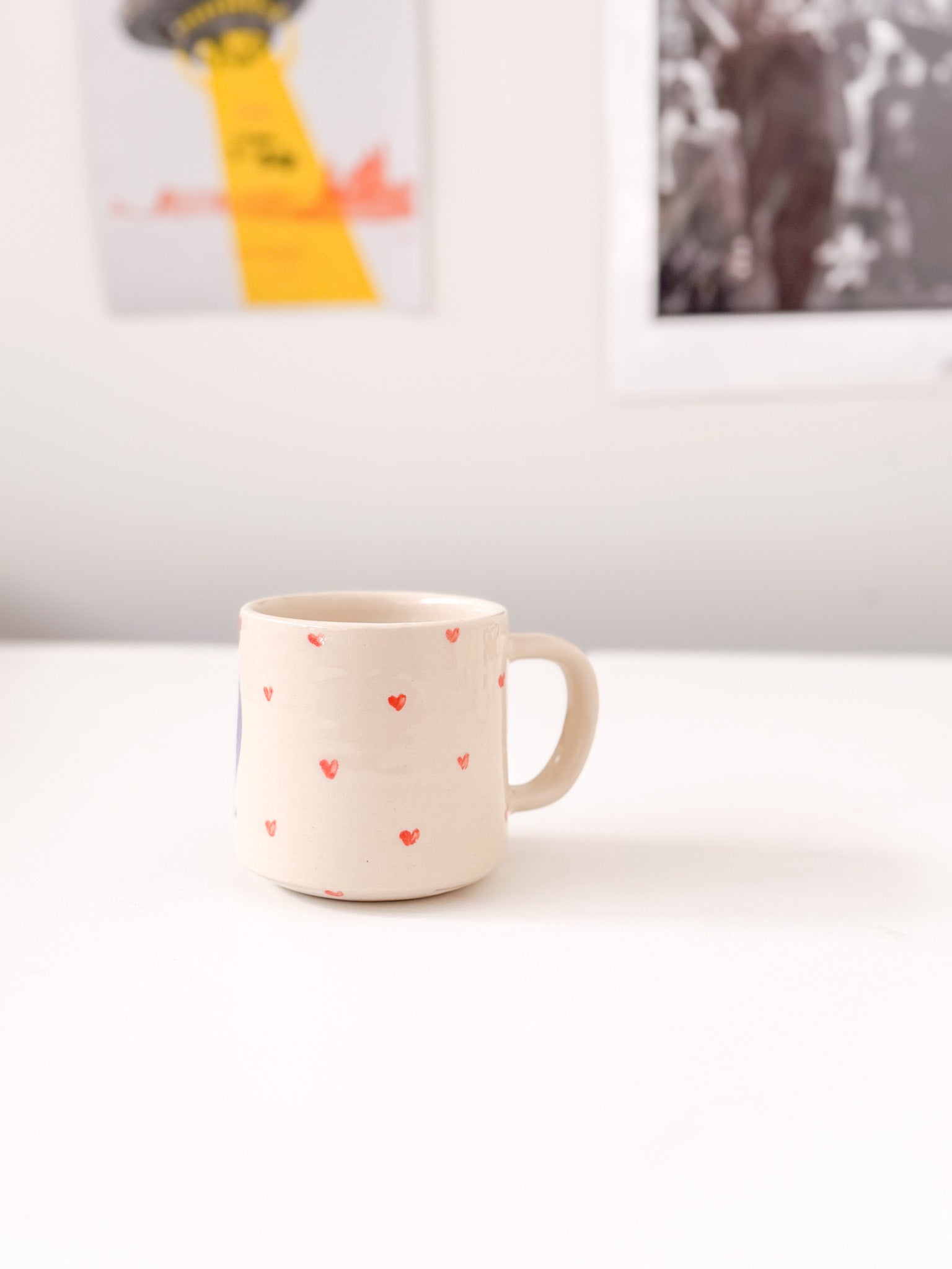 1/1 Lavender + Tiny Red Heart Mug 12oz