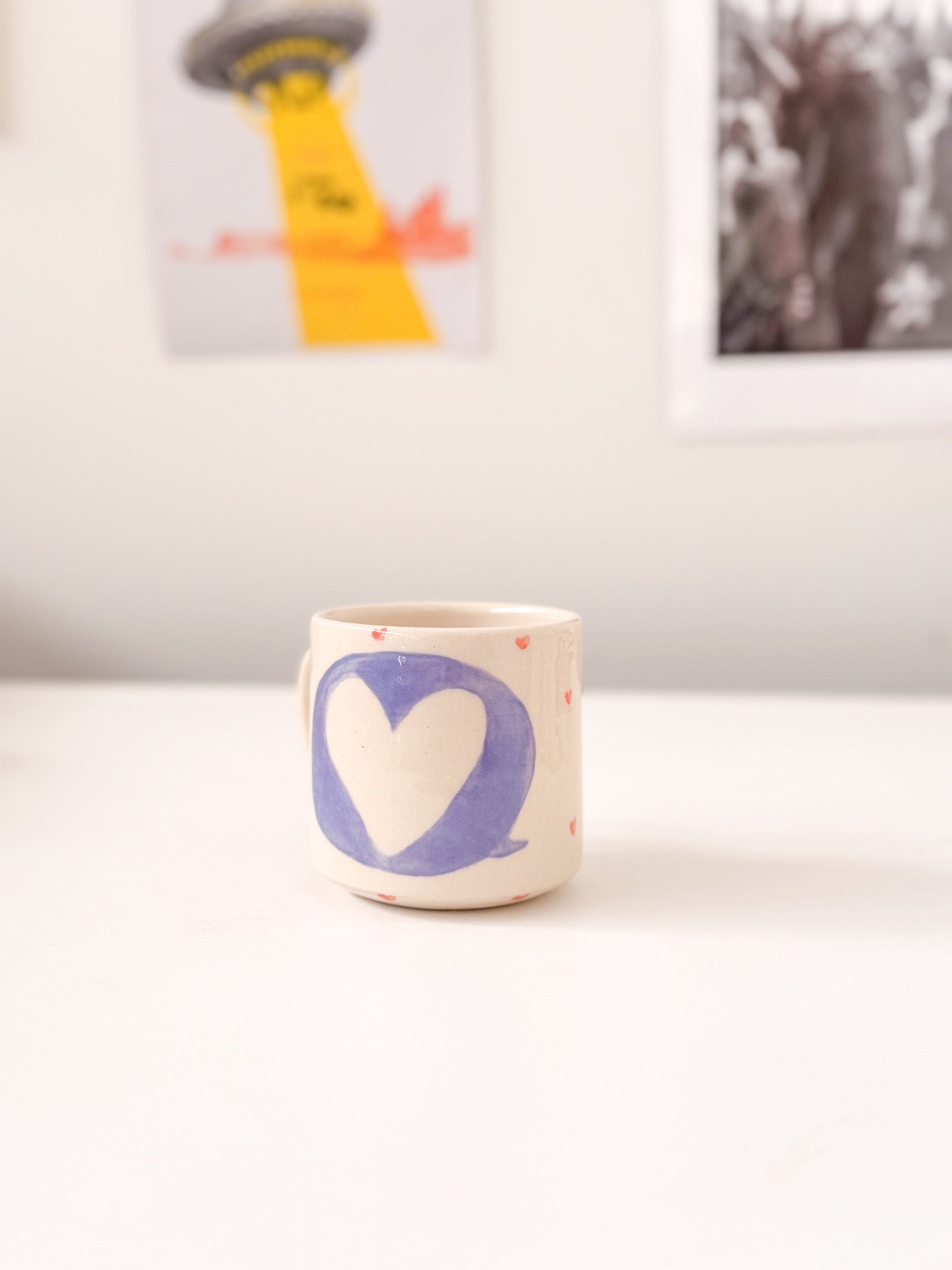 1/1 Lavender + Tiny Red Heart Mug 12oz