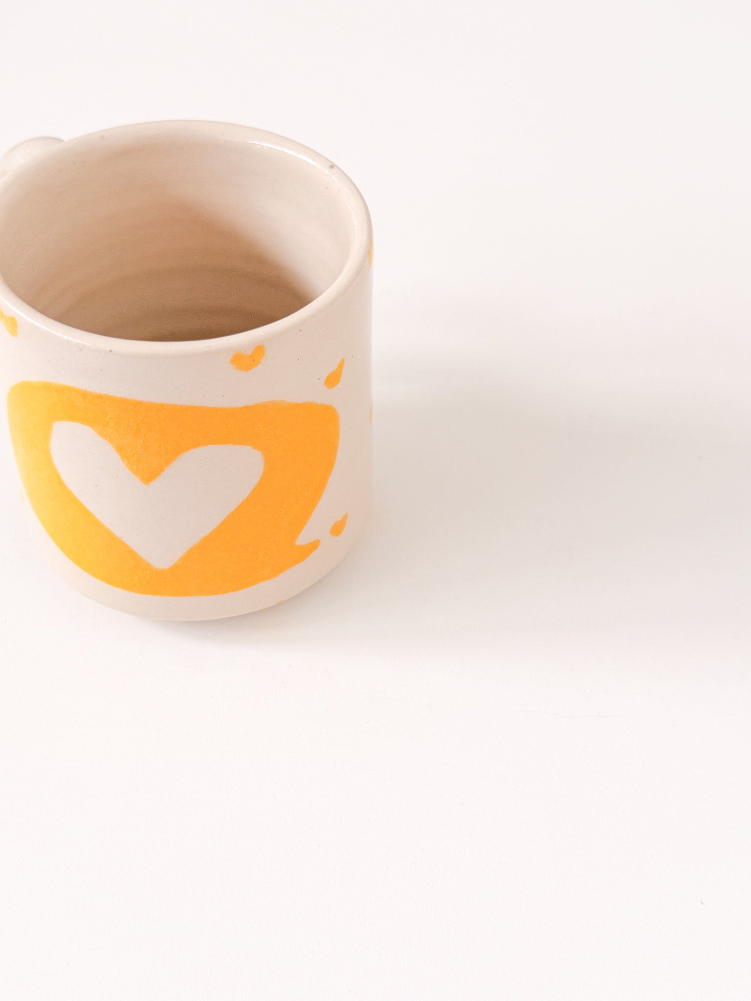 1/1 Yellow + Tiny Yellow Heart Mug 12oz