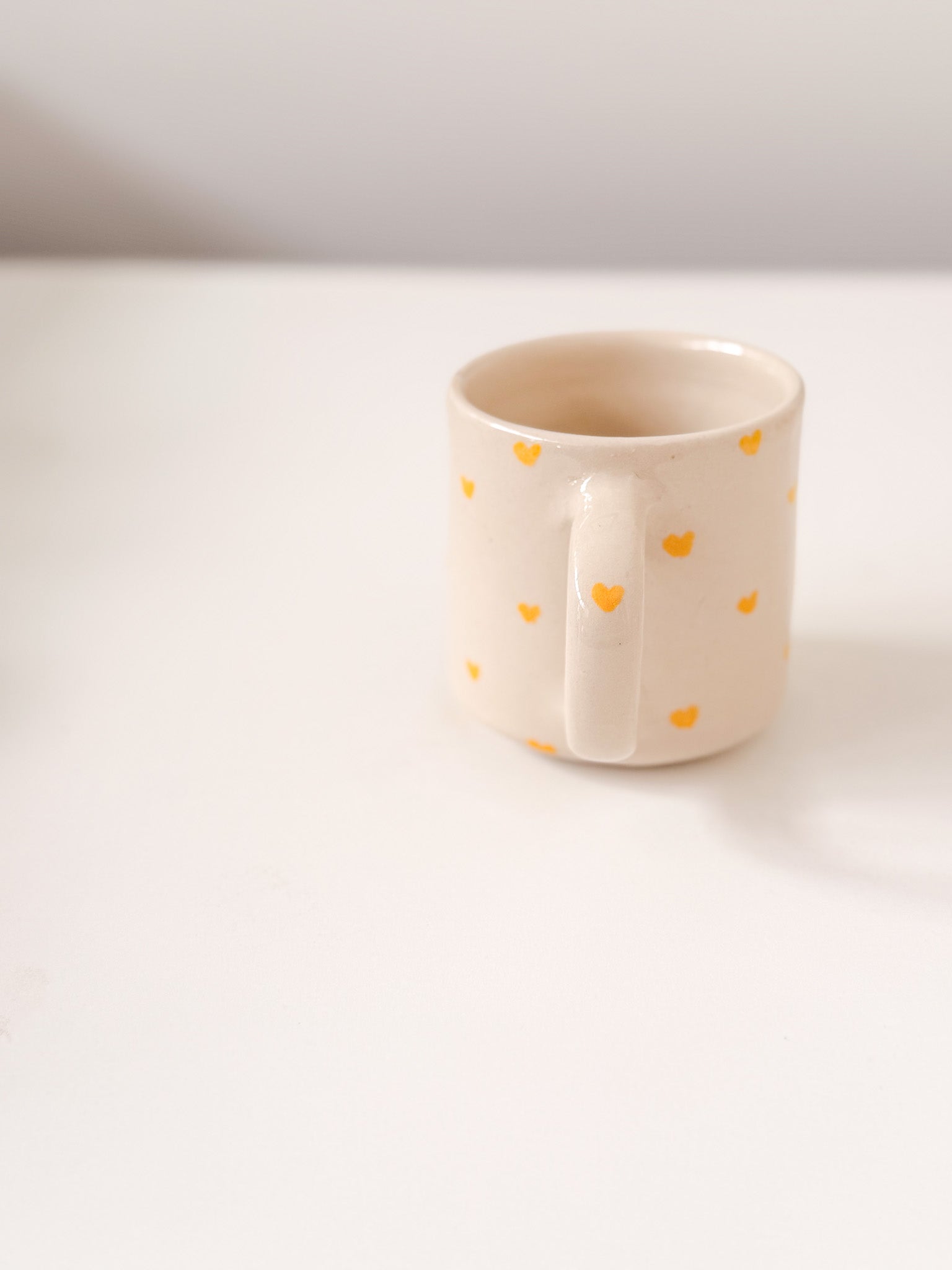 1/1 Yellow + Tiny Yellow Heart Mug 12oz