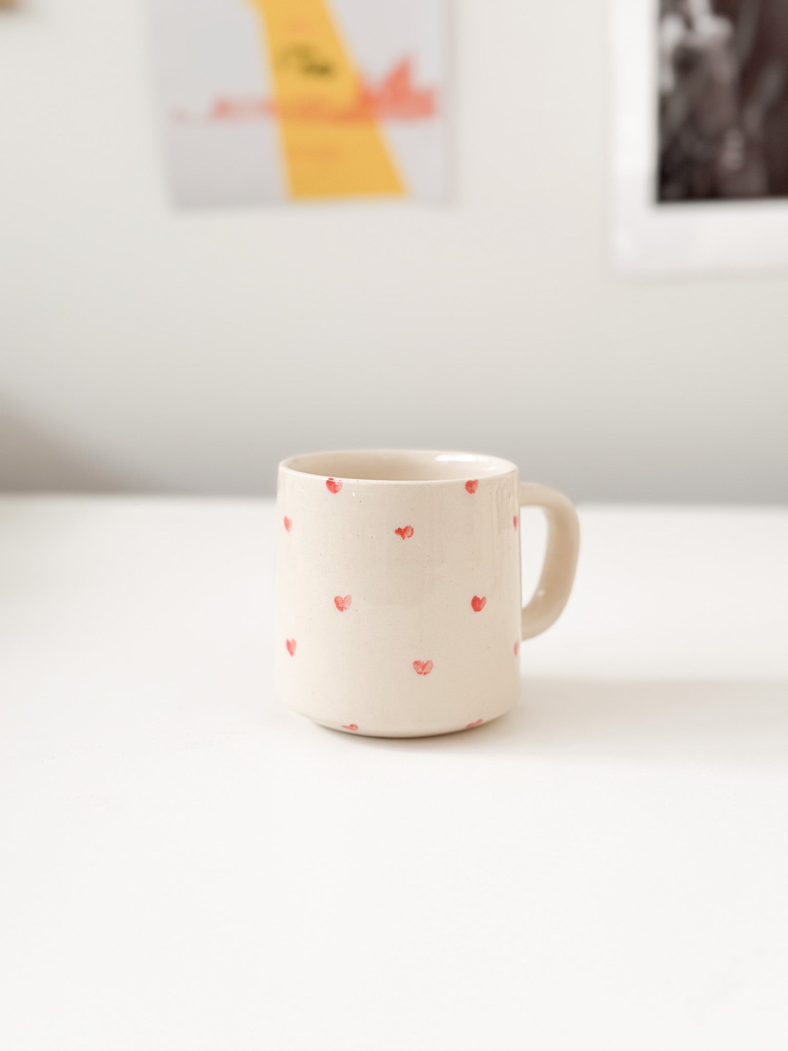 1/1 Turquoise + Tiny Red Heart Mug 12oz