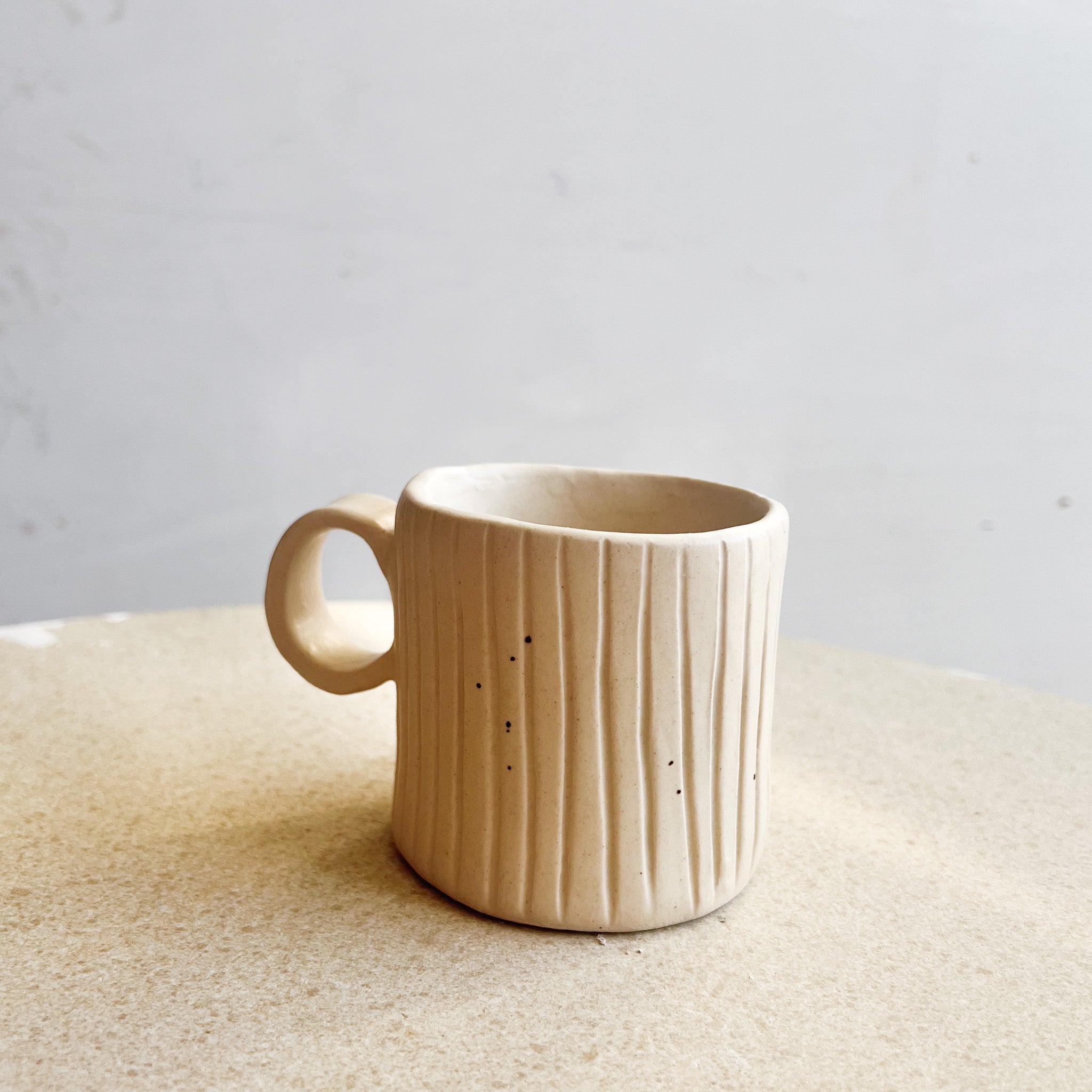 Carved Line Soft White Mug 8oz