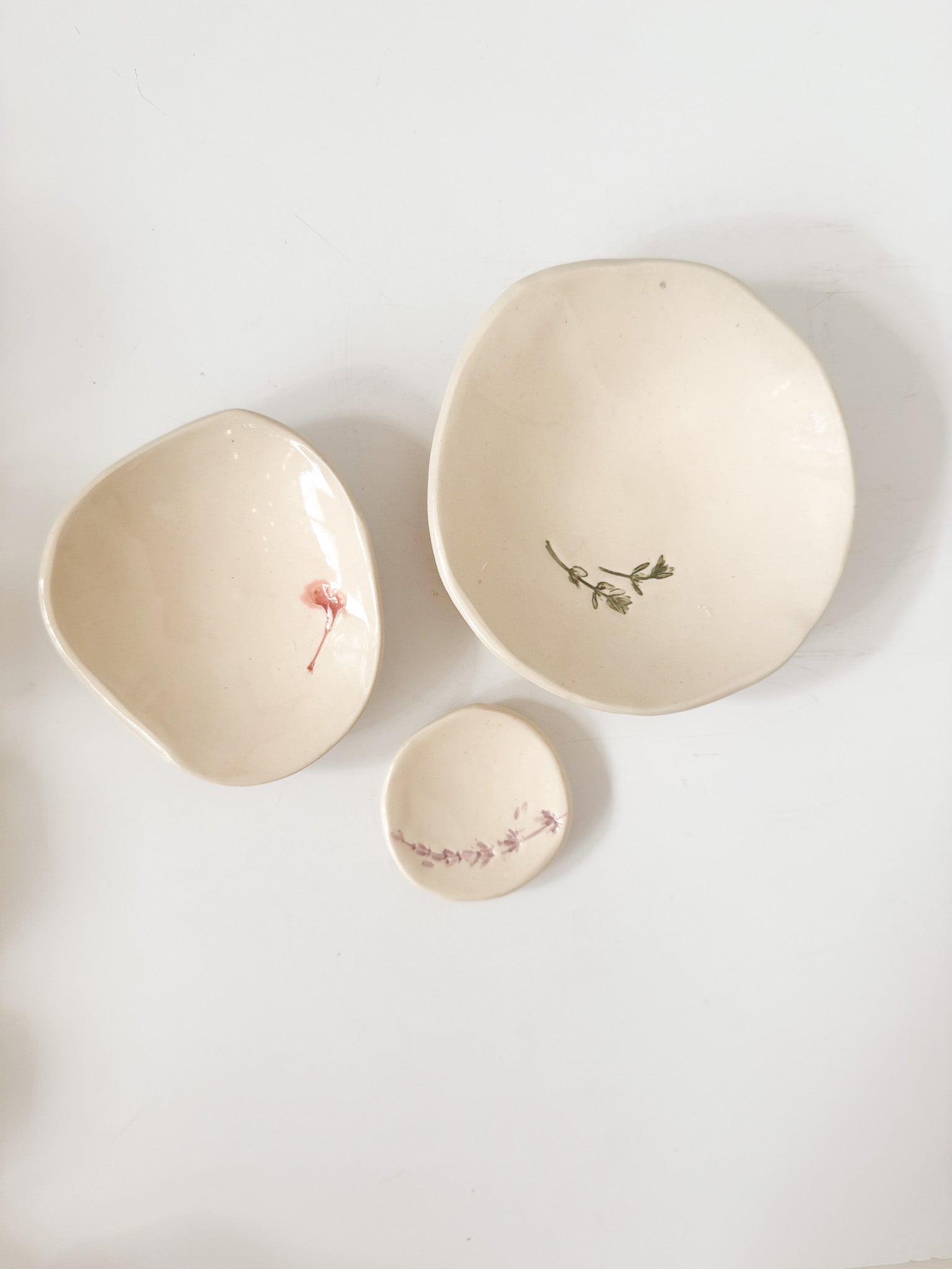 Floral little Dish Set 3