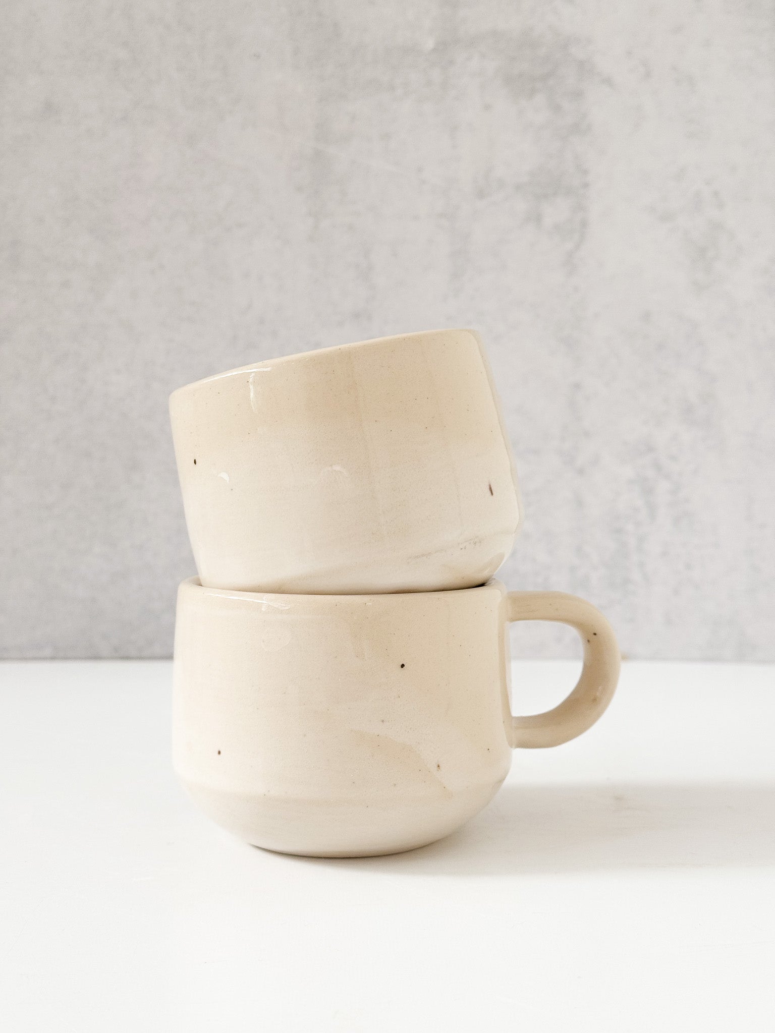White Washed Cafe Mug - SAMPLE
