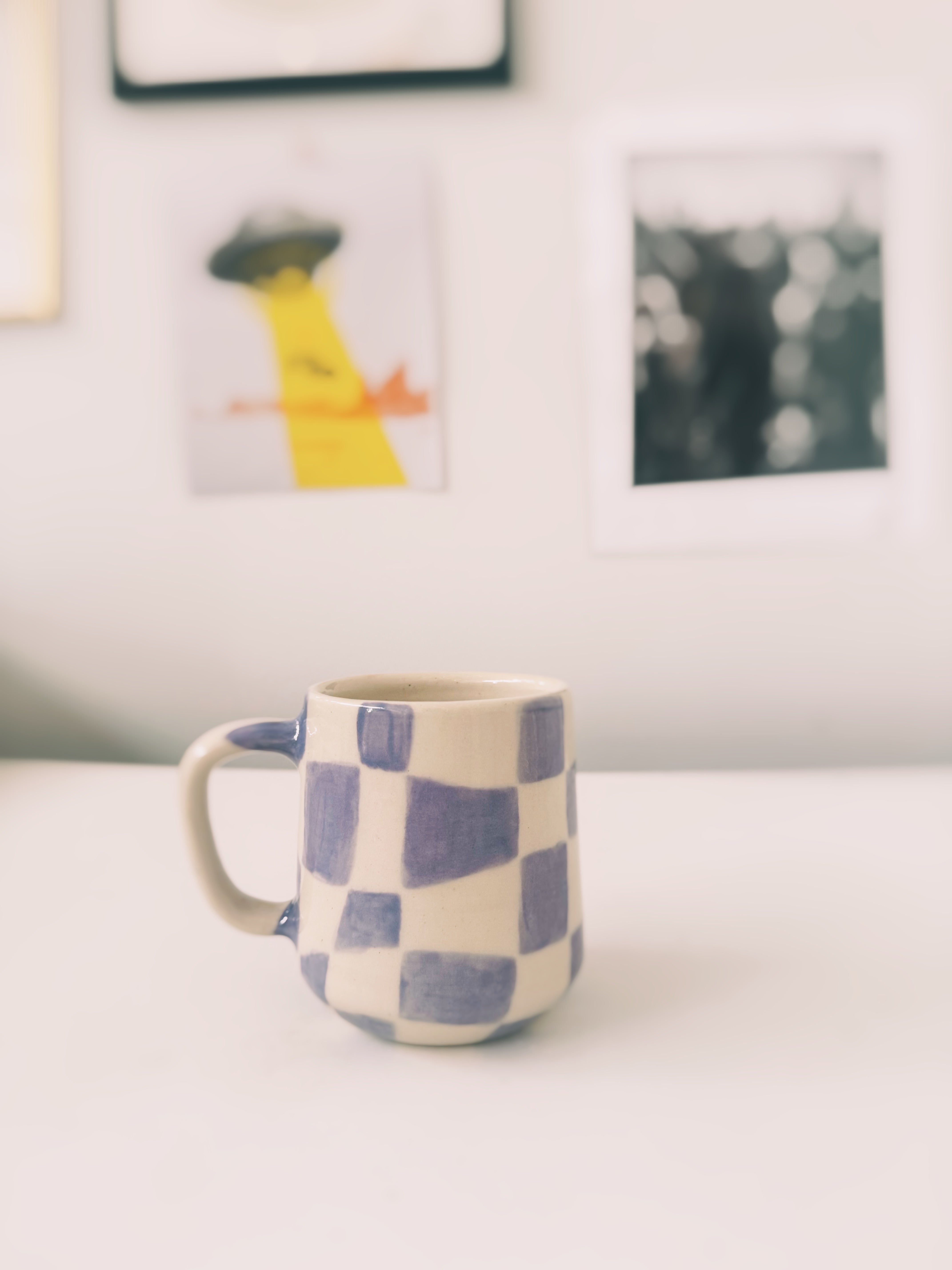 Lavender Checker 14oz Mug
