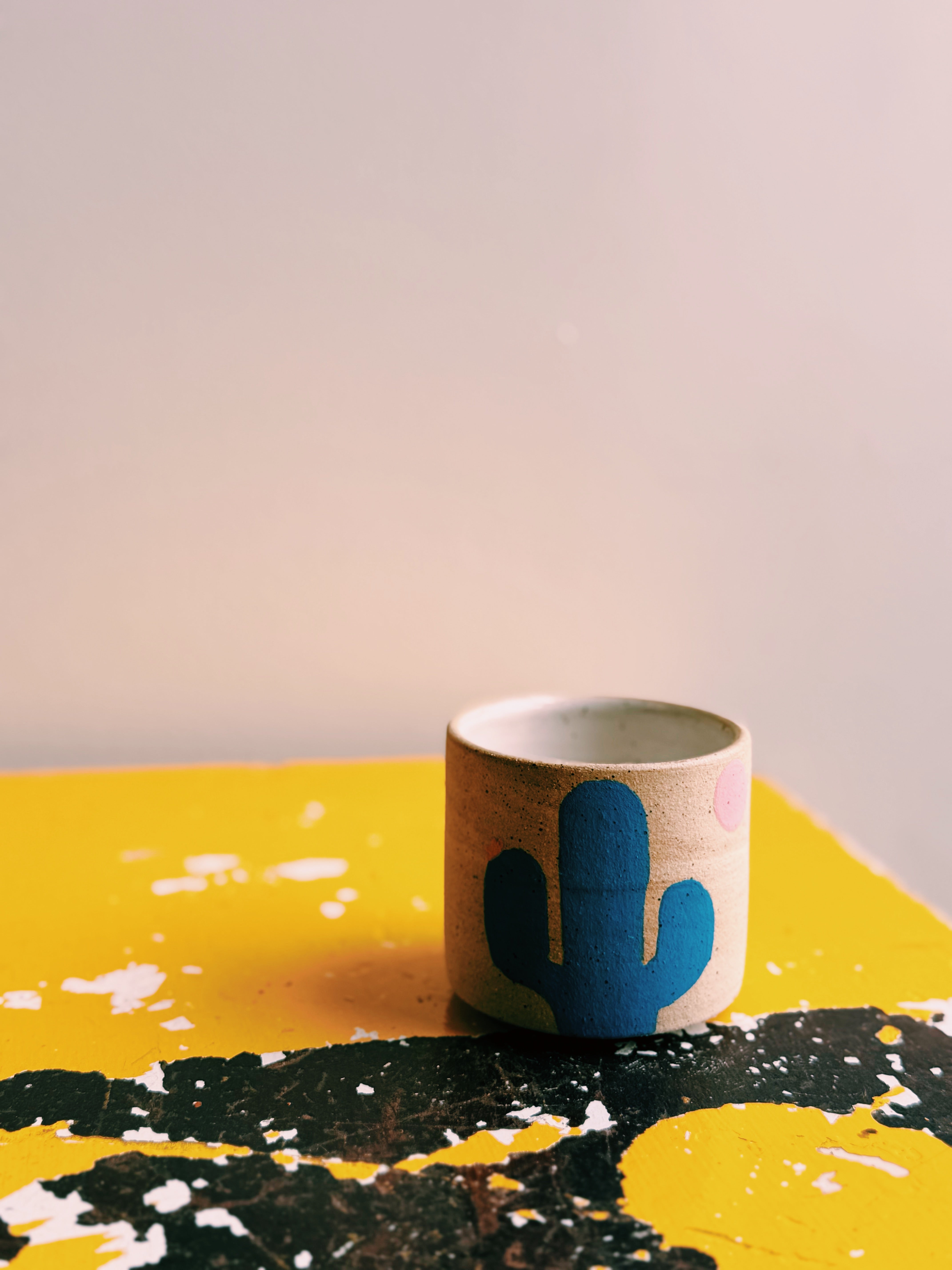 cactus under a pink moon cup