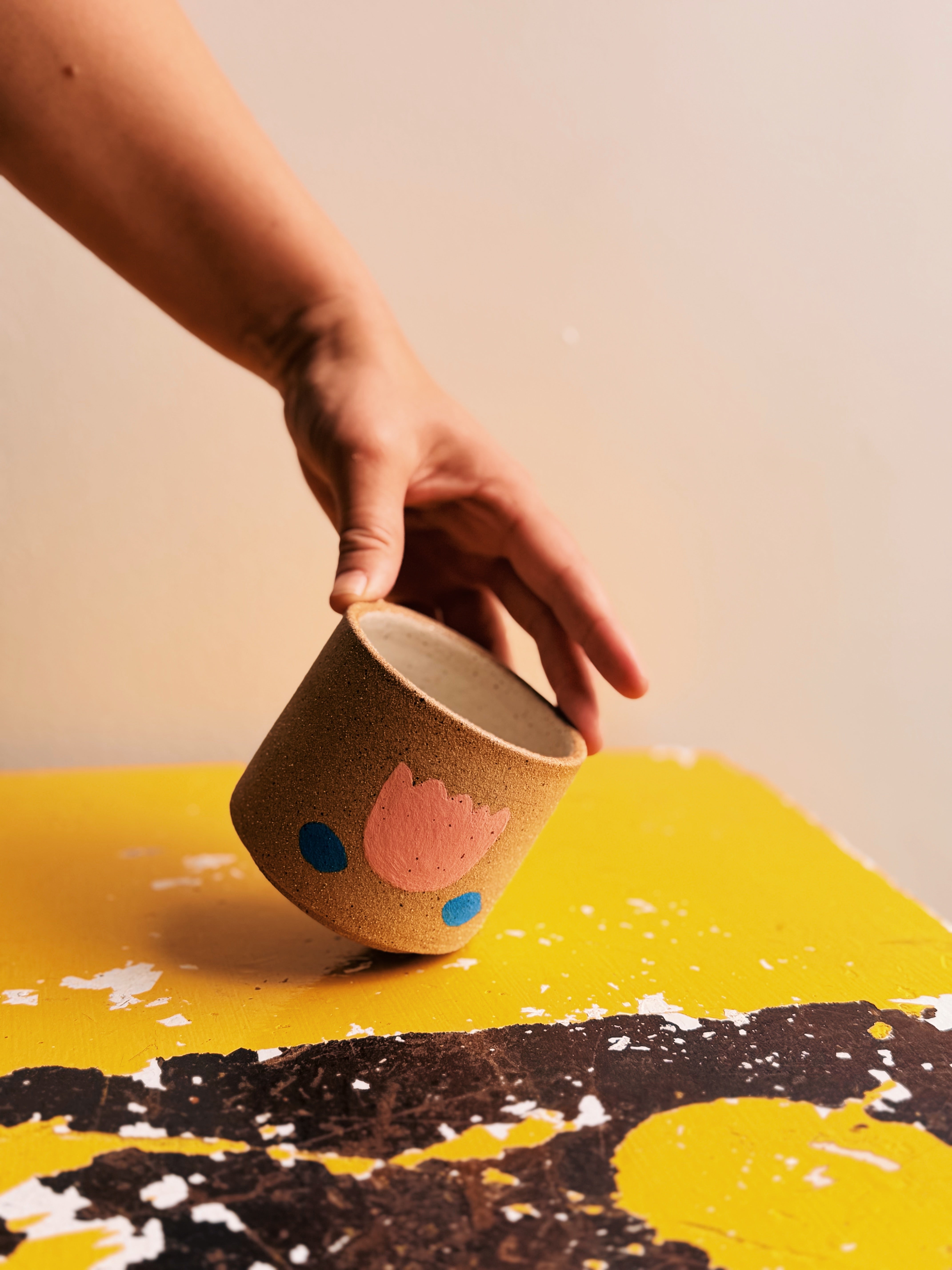 folk flower cup