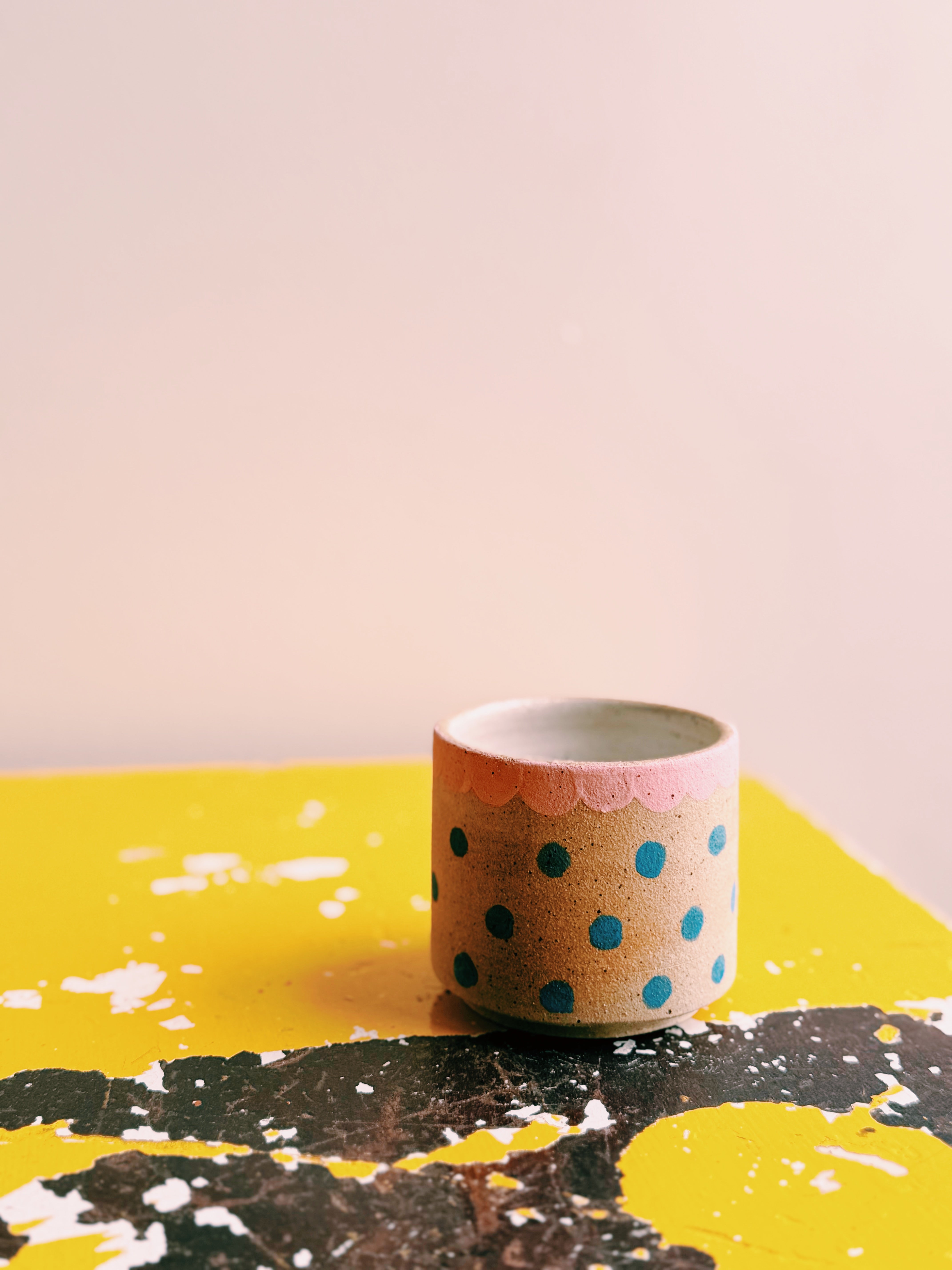 ruffled polkadots cup
